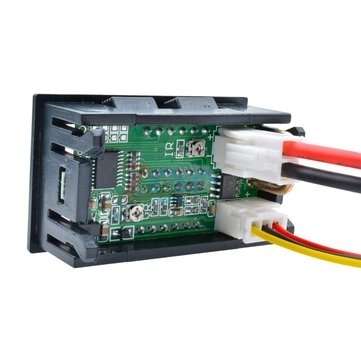 3pcs DC 100V 10A 0.28 Inch Mini Digital Voltmeter Ammeter 4 Bit 5 Wires Voltage Current Meter with L
