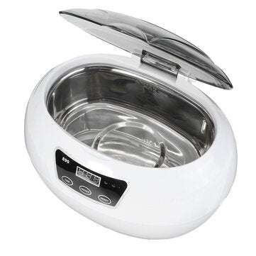 600ml Pro Ultrasonic Cleaner Ultra Sonic Bath Jewellery CD Cleaning Basket Timer