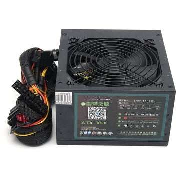 650W 12V PC Power Supply 24Pin Computer Power Supply Desktop PC For Molex Sata AU Plug