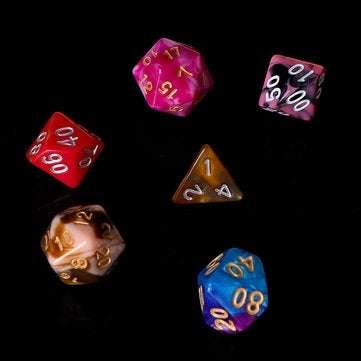 42Pcs Polyhedral Dice Set Multi-sied Dices For Dungeons & Dragons DND MTG RPG D4-D20 Game + Bag