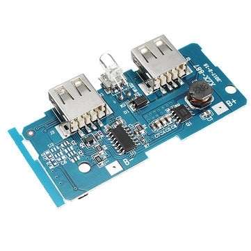 5pcs 3.7V To 5V 1A 2A Boost Module DIY Power Bank Mainboard Circuit Board Built In 18650 Lithium Bat