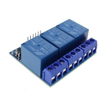 5V 12V 3-way Relay Module with Optocoupler Isolation High Voltage Relay Compatible with 3.3V and 5V