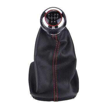 5 Speed Gear Shift Knob Shifter with Boot Cover Leather For AUDI A3 A4 Q5 S3 S4