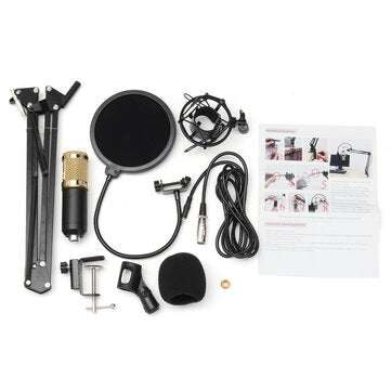 BM800 Professional Condenser Microphone Sound Audio Studio Recording Microphone System Kit Brocastin