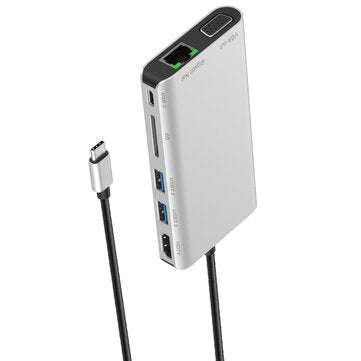 8-in-1 USB Type C Hub Adapter with Ethernet Port 4K HDMI SD Card Reader USB-C Power Delivery VGA 2 U