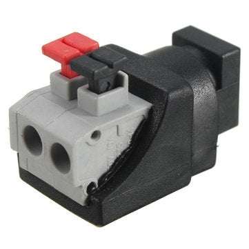 50PCS LUSTREON DC Power Female 5.5*2.1mm Connector Adapter Plug Cable Pressed for LED Strips 12V