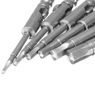 BROPPE 6Pcs 802 Hexagon Screwdriver Bits Set H1.5-H5 6mm Round Shank Electric Screwdriver Bits