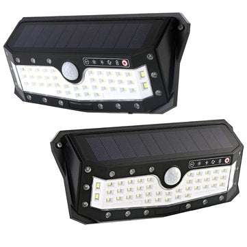 ARILUX Solar Power / USB Rechargeable Waterproof 57 LED PIR Motion Sensor Wall Light Outdoor Garde