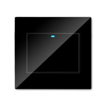 1/2/3/4Gang Wall Touch Switch Tempered Glass Panel LED Light Free Click Switch Control (STYLE: #1)