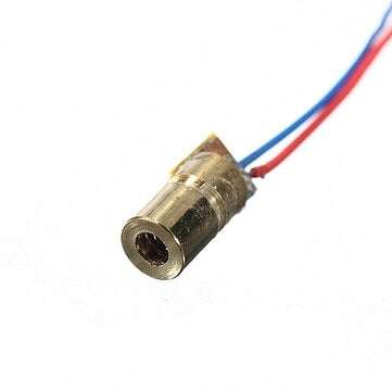 10 pcs DC 5V 5mW 650nm 6mm Laser Dot Diode Module Red Copper Head Tube
