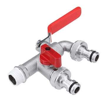 1/2 Inch S60x6 IBC Brass Water Tank Adapter Double Head Tap Outlet Replacement Valve Fitting for Gar