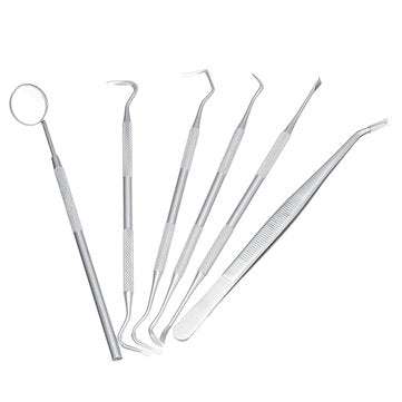6pcs Stainless Steel Professional Dental Oral Hygiene Tool Deep Cleaning Scaler Teeth Dental Tools