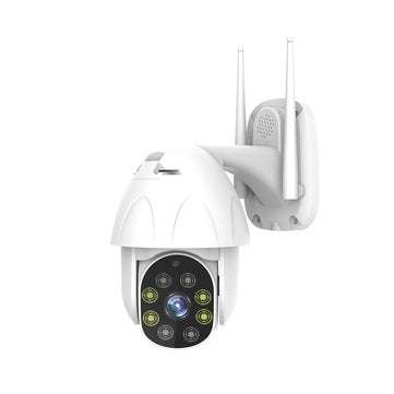 8LED WIFI IP Camera 1080P IP66 Waterproof Night Vision Pan Tilt Security IR Cam Tw... (PLUG: USPLUG)