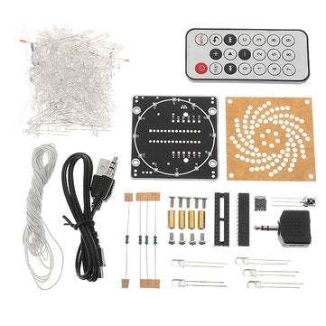 DIY Little Colorful LED Light Cube Canton Tower Suite IR Remote Control Electronic Kit