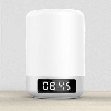 D58 Smart Mini Light Lamp Screen Display Clock Alarm Clock Colorful Light Wireless... (COLOR: WHITE)