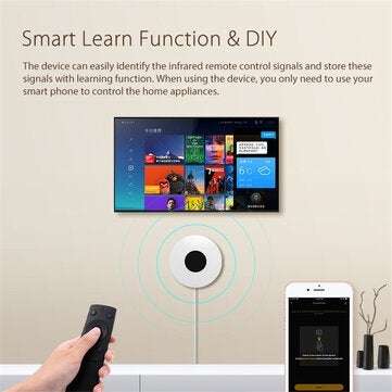 Bakeey WiFi IR Remotc Control Sensor Smart Wireless 2.4G One-key Connect Voice APP Remote Control Su