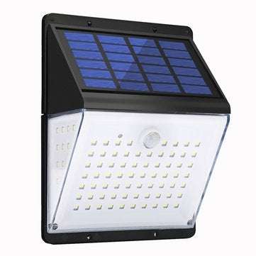 AUGIENB 88LED 600lumen Garden LEDs Split Solar Powered Light Motion Sensor Waterproof Wall Lamp Remo