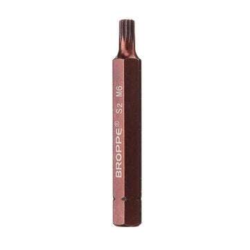 Broppe 5pcs M5-M12 75mm Magnetic Star Screwdriver Bit S2 Steel 10mm Hex Shank
