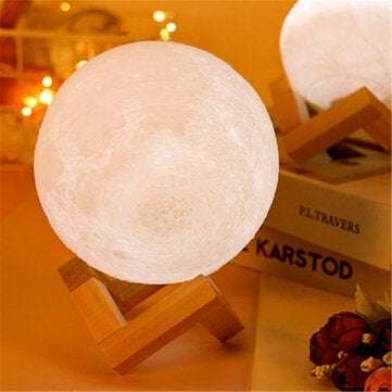 DIY Creative Moon Lamp Kit 3D Print Night Light RGB 16 Color Moon Light ... (TYPE: 8.5*8.5CMBRACKET)