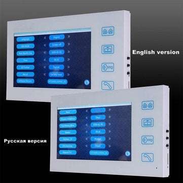 ENNIO 7 inch Record Wired Video Door Phone Doorbell Intercom System with AHD 1080P Camera