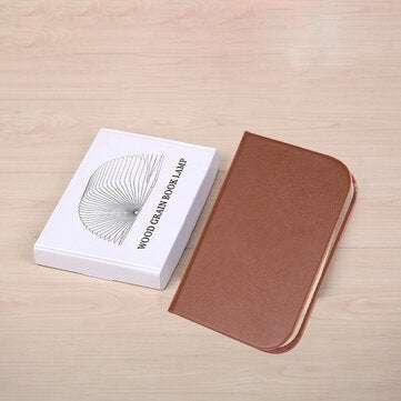 Wood Grain Book Light Folding Book Light USB Charging Night Light Mini Book Light For Home Office De