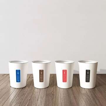 XIAOMI Quange 8.5L Simple Sorting Trash Can Household Ashcan Dustbin (PCS: 4PCS)