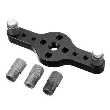 X600-2 Adjustable Aluminum Alloy Self-centering 6 8 10mm Dowel Jig Wood Panel Pun... (COLOR.: BLACK)