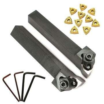 WWLNR/L1616H/K08 16x100mm Lathe Turning Tool Holder With 10pcs WNMG080404 Inserts