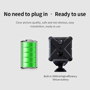 X9 1080P HD Home Security Surveillance Network Camera with Night Vision Motion Sensor Detection Alar
