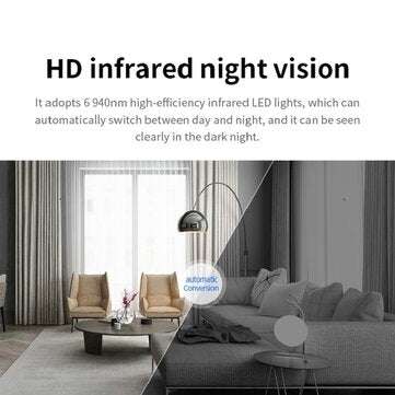 X9 1080P HD Home Security Surveillance Network Camera with Night Vision Motion Sensor Detection Alar