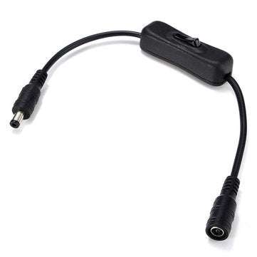 10PCS LUSTREON 5.5X2.1mm DC Power Supply Connector Switch Cable for 5050 3528 LED Strip Light
