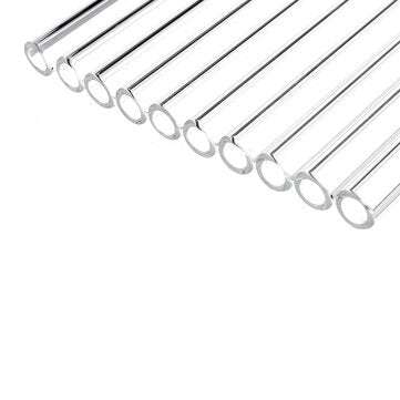 10Pcs 200mm OD 7mm 1.5mm Thick Wall Borosilicate Glass Blowing Tube
