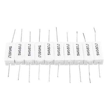 30pcs BPR56 5W 0.5R 0.5 Ohm 5w Non-inductive Ceramic Cement Resistor Wirewound Resistance