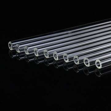 10Pcs 250mm OD 10mm 1mm Thick Wall Borosilicate Glass Blowing Lab Tube