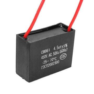 10pcs CBB61 450V 4.5uf Starting Capacitance AC Fan Capacitor CBB Motor Run Capacitor 450V 4.5F