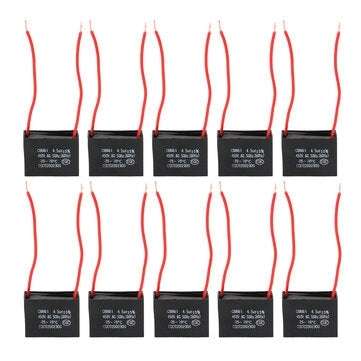 10pcs CBB61 450V 4.5uf Starting Capacitance AC Fan Capacitor CBB Motor Run Capacitor 450V 4.5F