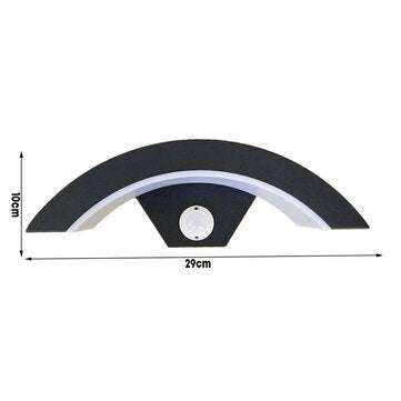 15W LED Outdoor Light Wall Lamp House Lighting with Motion Detector Anthracite