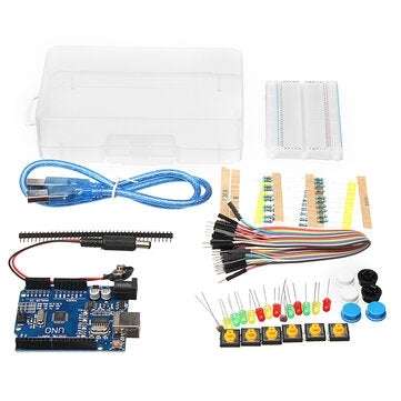 Basic Starter Kit UNO R3 Mini Breadboard LED Jumper Wire Button With Box For  for Arduino -
