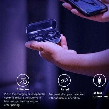 V8 bluetooth 5.0 TWS In-Ear Headset Power Display Wireless Sport Earphone Mini Stereo Headphones wit