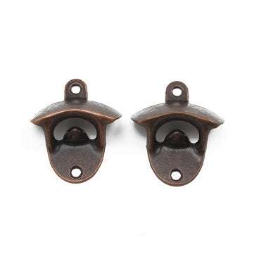 10X Alcohol Bottle Opener Wall Mounted Drinks Red Bronze Kitchen Bar Alcohol Open Tool
