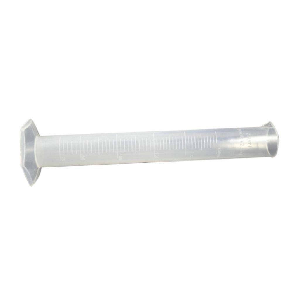 2x 250ml Clear White Plastic Liquid Measurement Graduated Cylinder