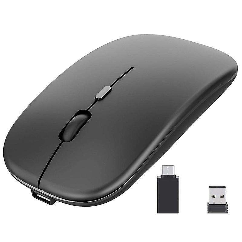 Wireless Mouse with Usb and Type-c Receiver, for Laptop,macbook