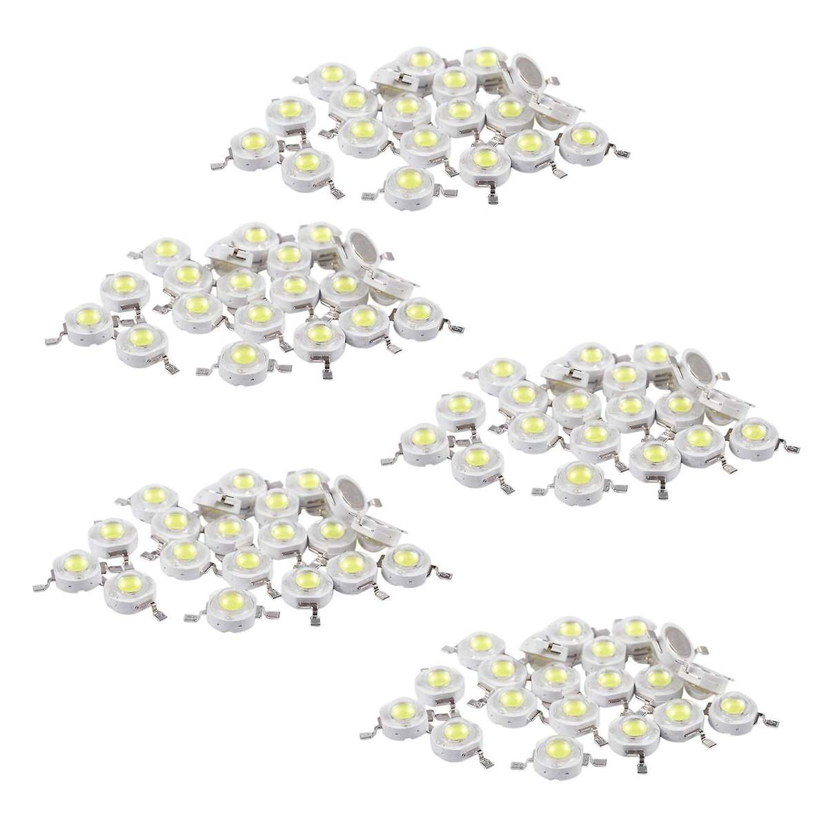 20 Pcs High Power 2 Pin 3w White Led Bead Emitters 170-190lm 6000k