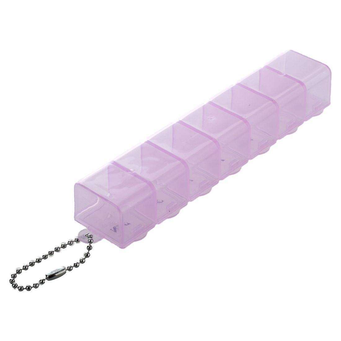 7 Day Weekly Pill Box Organizer Medicine Compartments Vitamin Storage Travel Kit 1pcs Pink