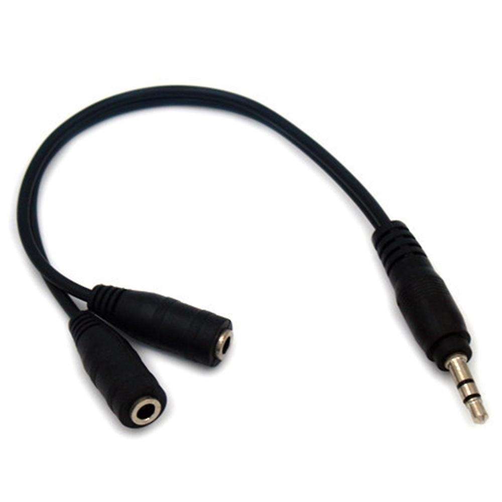 3.5mm Male to Female Stereo Audio Cable, One-to-two Audio Adapter