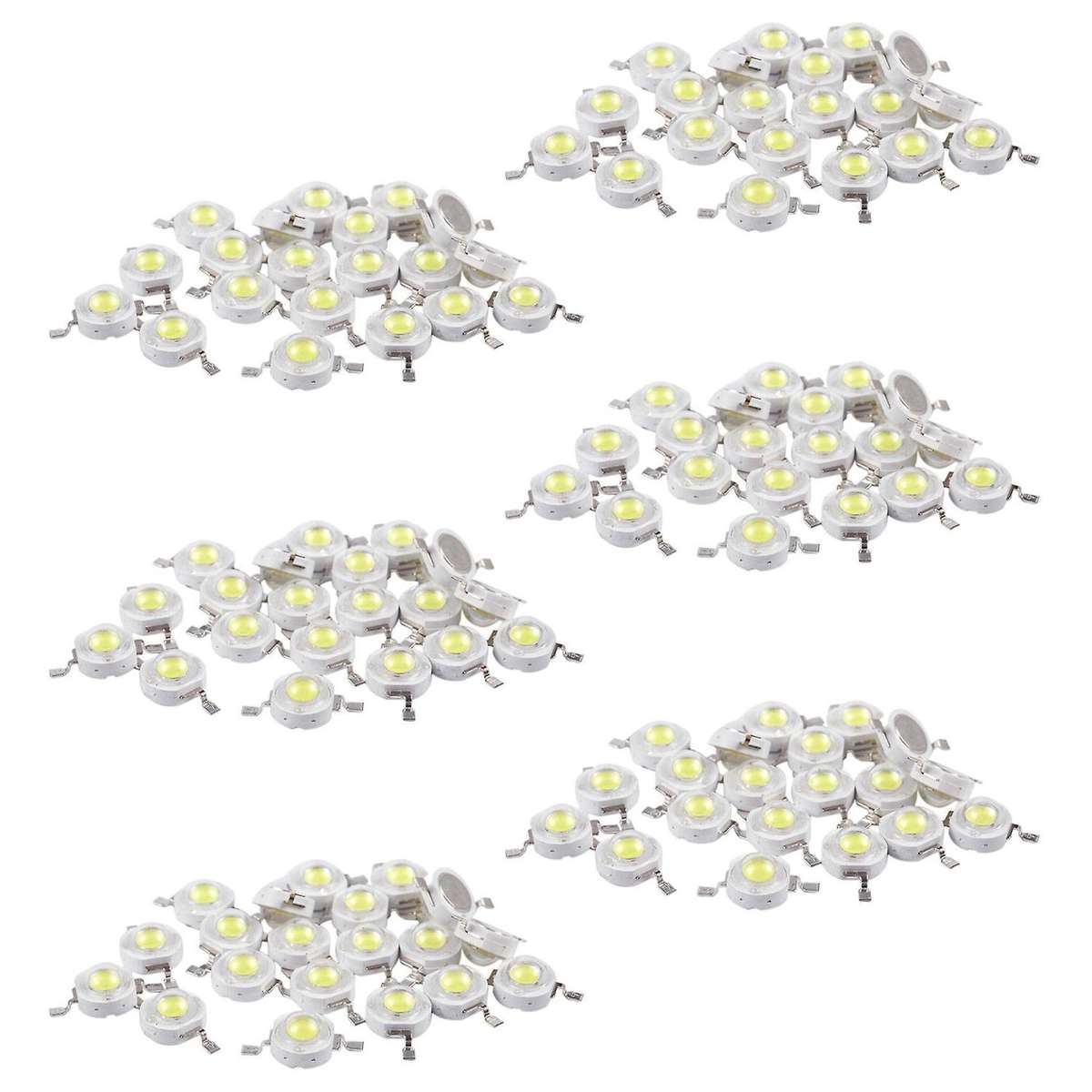 20 Pcs High Power 2 Pin 3w White Led Bead Emitters 170-190lm 6000k