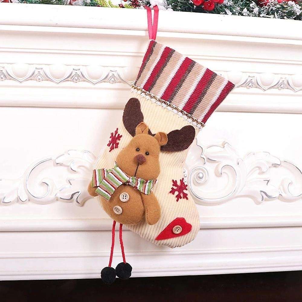 3 Pack Christmas Stockings for Xmas Holiday Party Decoration, C