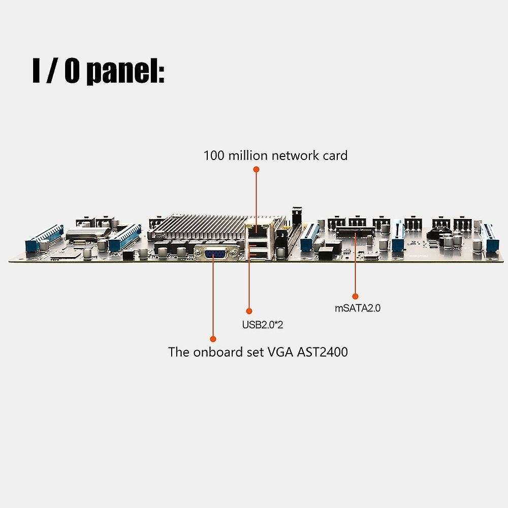 Eth79-x5 Mining Motherboard Lga 2011 65mm Spacing Supports Vga