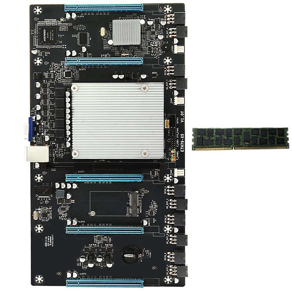 Eth79-x5 Mining Motherboard Lga 2011 65mm Spacing Supports Vga