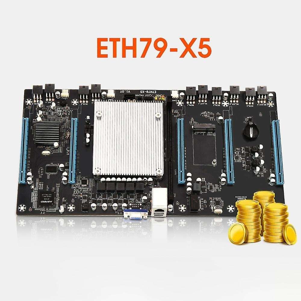 Eth79-x5 Mining Motherboard Lga 2011 65mm Spacing Supports Vga